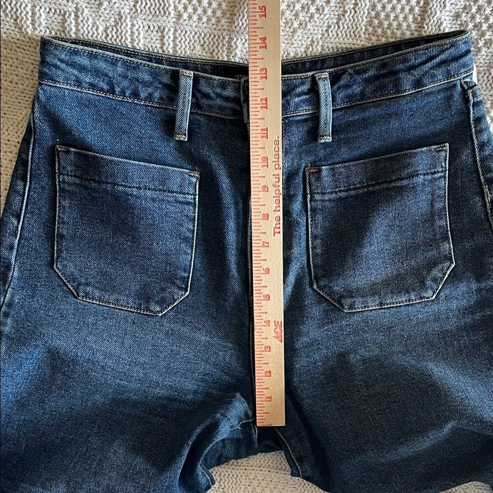 Just Black Denim The Sailor Pocket Wide Leg in Dark Denim Sz 29 USA - Picture 6 of 12